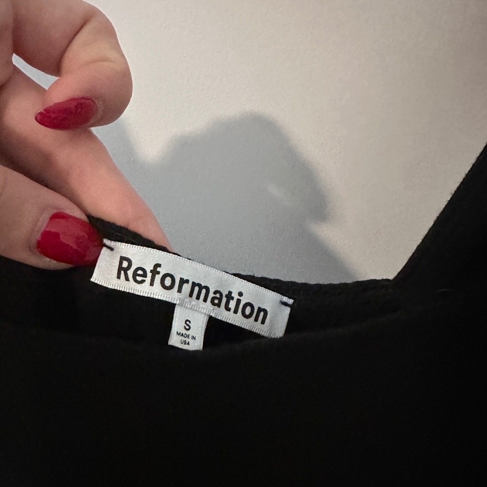 Reformation Black Classic Midi Dress - Picture 2 of 2